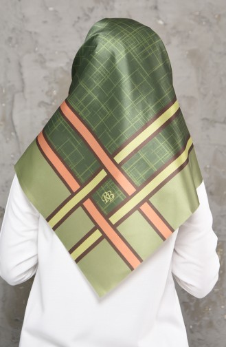 Digital Printed Taffeta Scarf 95273-01 Green 95273-01