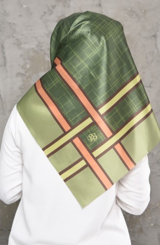 Digital Printed Taffeta Scarf 95273-01 Green 95273-01