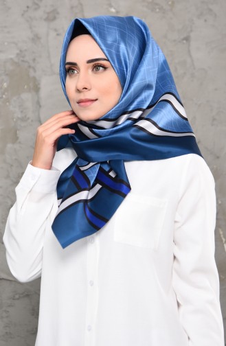 Digital Printed Taffeta Scarf 95273-04 Indigo 95273-04