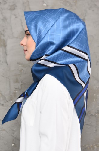 Digital Printed Taffeta Scarf 95273-04 Indigo 95273-04