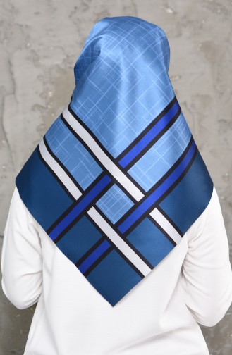 Digital Printed Taffeta Scarf 95273-04 Indigo 95273-04