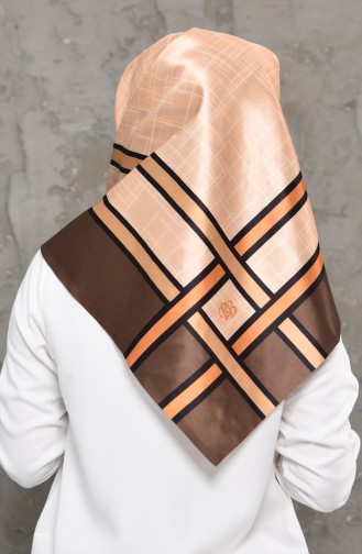 Digital Printed Taffeta Scarf 95273-05 Brown 95273-05