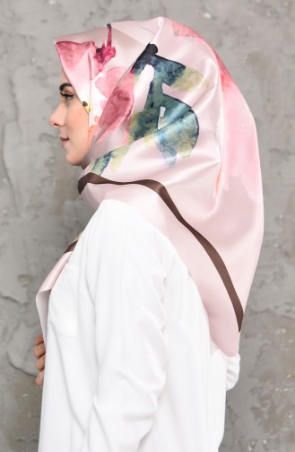 Digital Printed Taffeta Scarf 95274-01 Powder Pink 95274-01