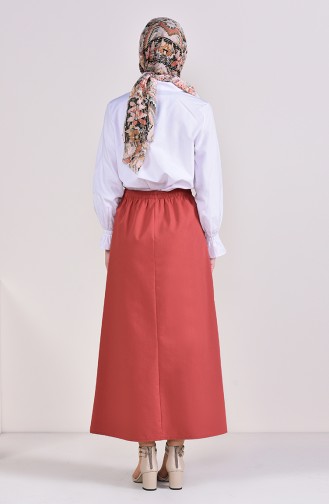 Elastic Waist Skirt 1001A-11 Dried Rose 1001A-11