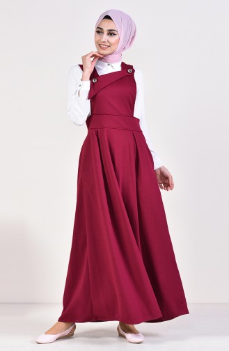 فستان بتصميم سالوبيت بدون أكمام  5514-07 لون أرجواني 5514-07