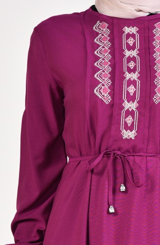 Plum Hijab Dress 10121-07