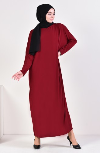 Sandy Bat Sleeve Dress 8813-02 Claret Red 8813-02