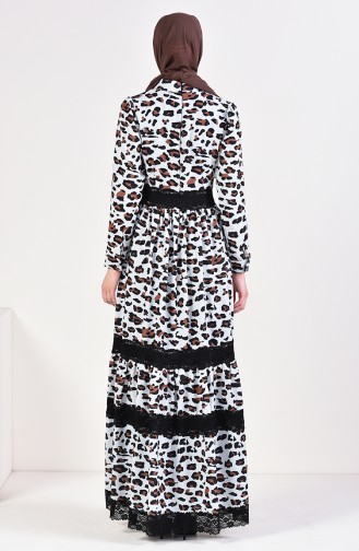 Leopard Print Dress 28302-01 Black 28302-01