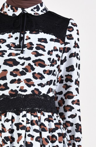 Leopard Print Dress 28302-01 Black 28302-01