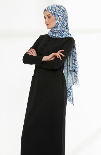 Black Hijab Dress 3080-01