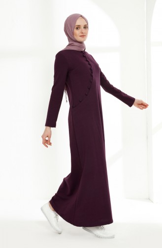 Button Detailed Sports Dress 3080-10 Purple 3080-10