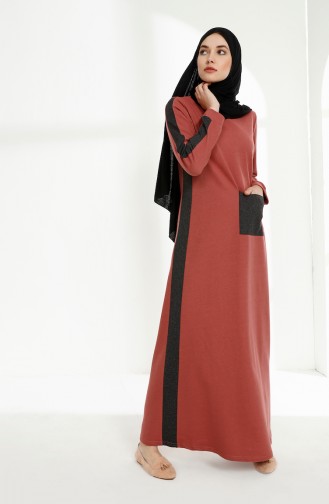 Dark Dusty Rose Hijab Dress 3095-11