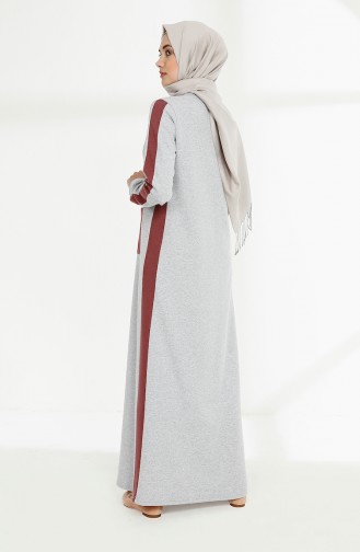 Gray Hijab Dress 3095-06
