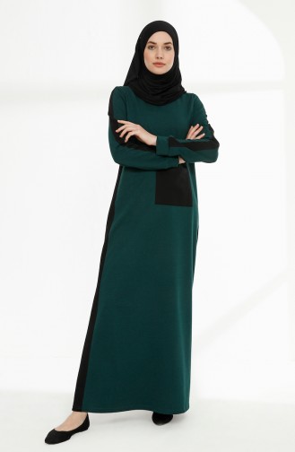 فستان أخضر زمردي 3095-05