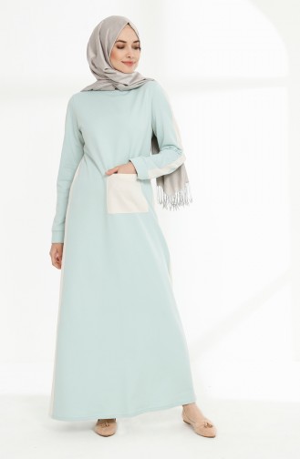 Green Hijab Dress 3095-09