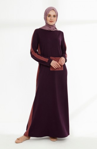 Purple Hijab Dress 3095-04