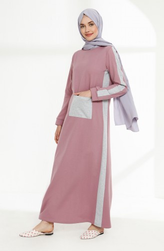 Grau Hijab Kleider 3095-13