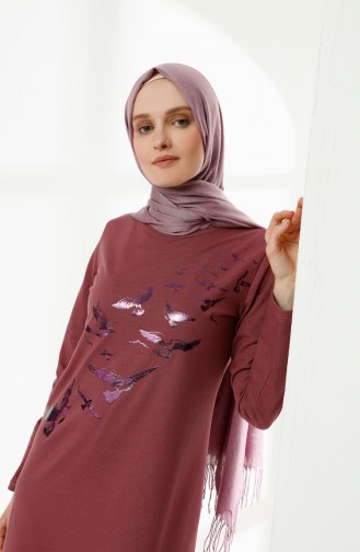 Robe Hijab Rose Pâle 5010-02