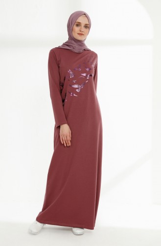 Robe Hijab Rose Pâle 5010-02