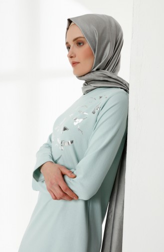 Grün Hijab Kleider 5010-05