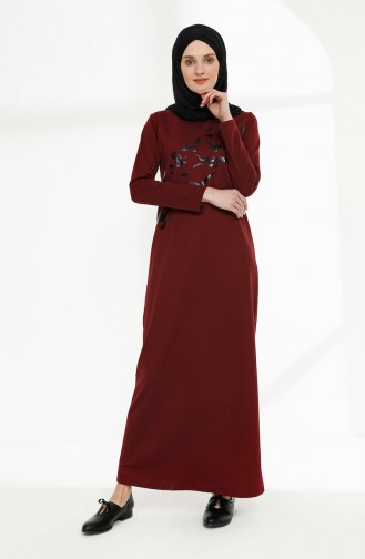 Robe Hijab Bordeaux 5010-09