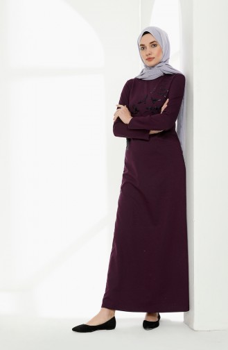 Purple Hijab Dress 5010-14