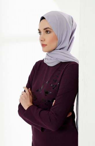 Robe Hijab Pourpre 5010-14