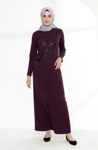 Robe Hijab Pourpre 5010-14