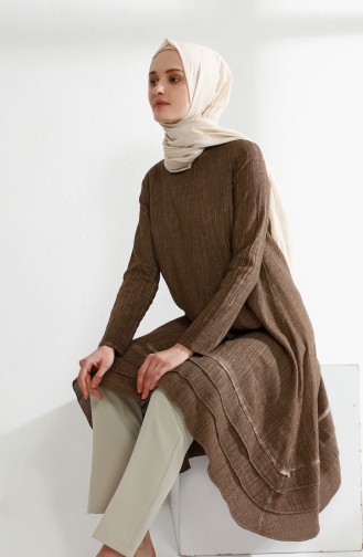 Sile Cloth Asymmetric Tunic 9022-02 Camel 9022-02