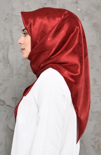 شال ستان بتصميم سادة 70114-01 لون خمري 70114-01