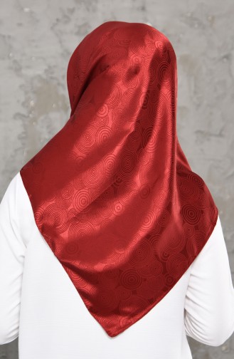 شال ستان بتصميم سادة 70114-01 لون خمري 70114-01