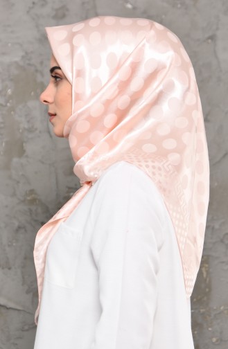 Plain Jacquard Satin Scarf 70118-02 Salmon 70118-02