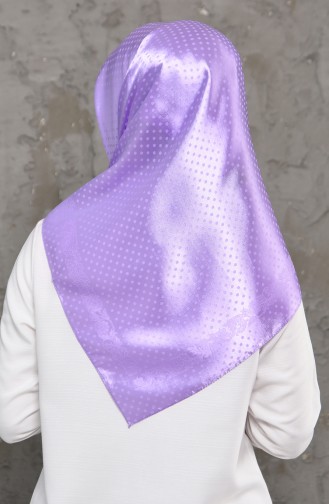 Düz Jakarlı Saten Eşarp 70124-06 Lila