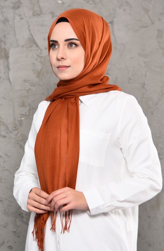 Plain Pashmina Shawl 901472-06 Taba 901472-06