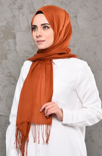 Plain Pashmina Shawl 901472-06 Taba 901472-06