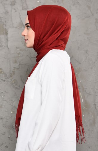 Düz Paşmina Şal 901472-10 Bordo