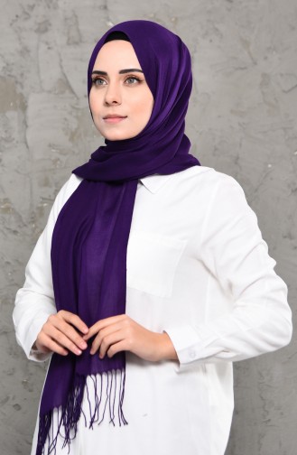 Plain Pashmina Shawl 901472-13 Purple 901472-13