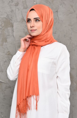 Plain Pashmina Shawl 901472-16 Orange 901472-16