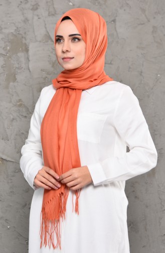 Plain Pashmina Shawl 901472-16 Orange 901472-16