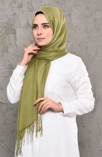 Plain Pashmina Shawl 901472-17 Pistachio Green 901472-17