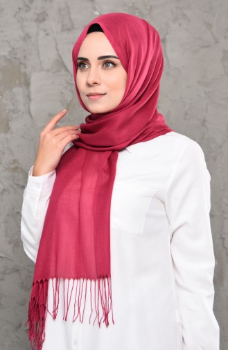 Plain Pashmina Shawl 901472-18 Fuchsia 901472-18