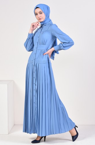 Pleated Dress 28410-02 Blue 28410-02