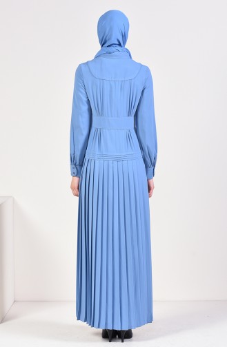 Pleated Dress 28410-02 Blue 28410-02