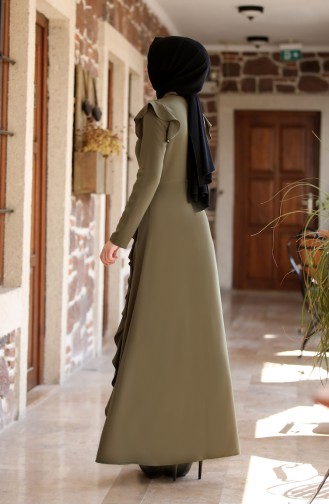 Khaki Hijab Kleider 3229-06