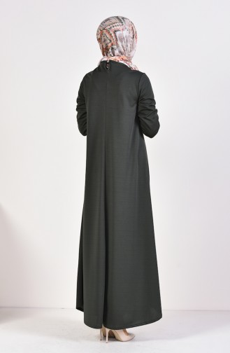 Payet Detaylı Elbise 0287-02 Yeşil