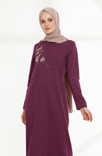 Plum Hijab Dress 5011-11