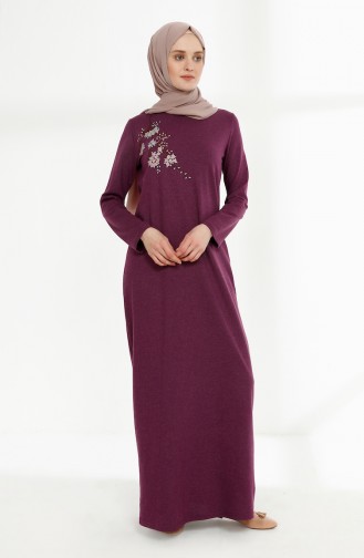 Plum Hijab Dress 5011-11