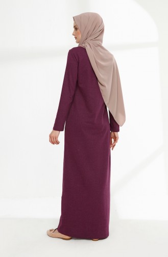 Plum Hijab Dress 5011-11