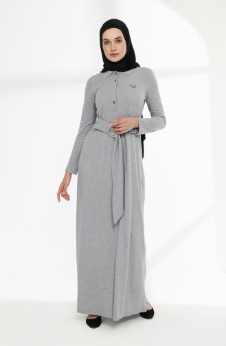 Gray İslamitische Jurk 5048-03