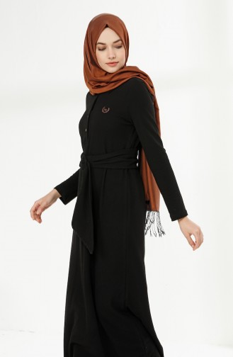 Black Hijab Dress 5048-06